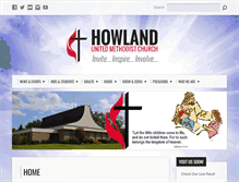 Tablet Screenshot of howlandumc.com